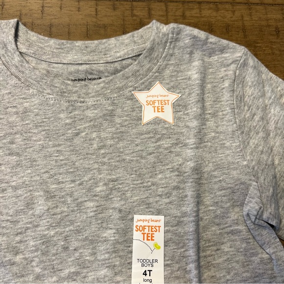 Toddler boys 4T gray long sleeve tee shirt - new! - soft tee shirt - nwt - Picture 3 of 4